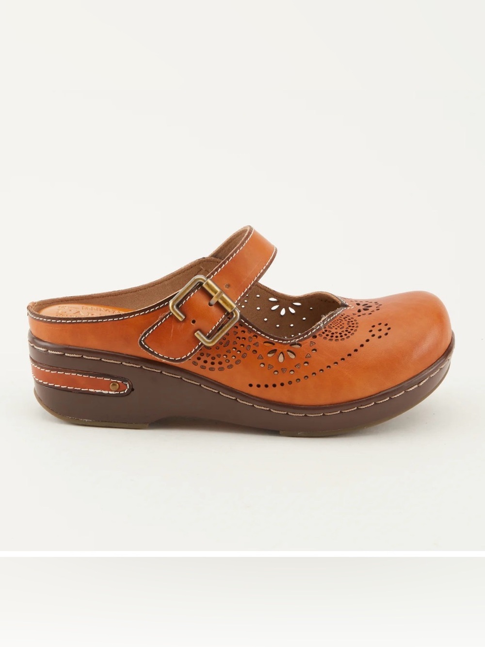Spring Step L'Artiste ANERIA Camel Leather Clogs Size: 38/ 7.5